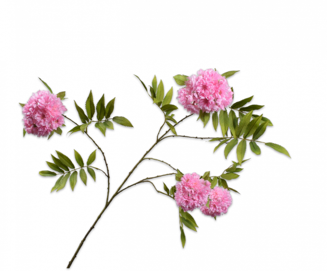 Bloemsem tak roze 149cm