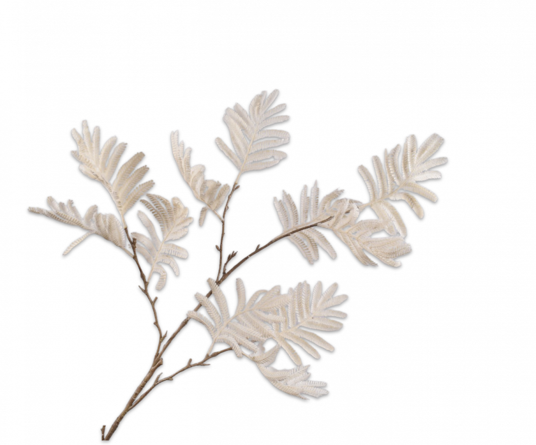 Artificial mimosa blad wit