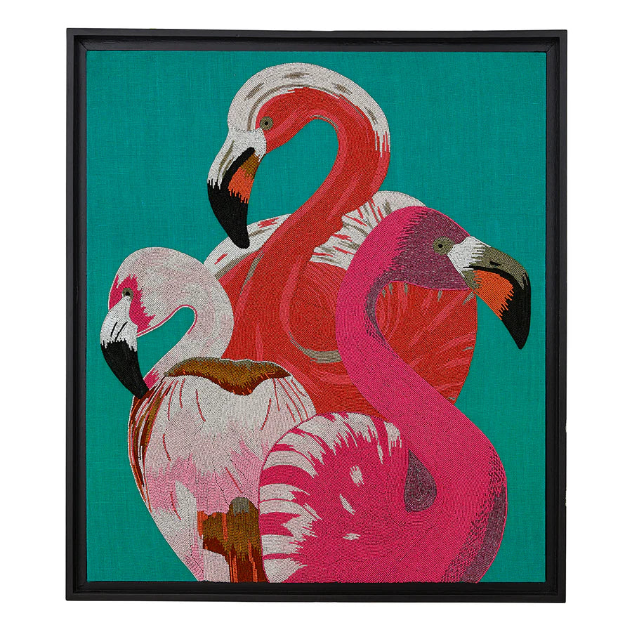 Flamingo Beaded Wall Art (Multi)