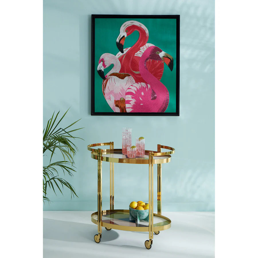 Flamingo Beaded Wall Art (Multi)