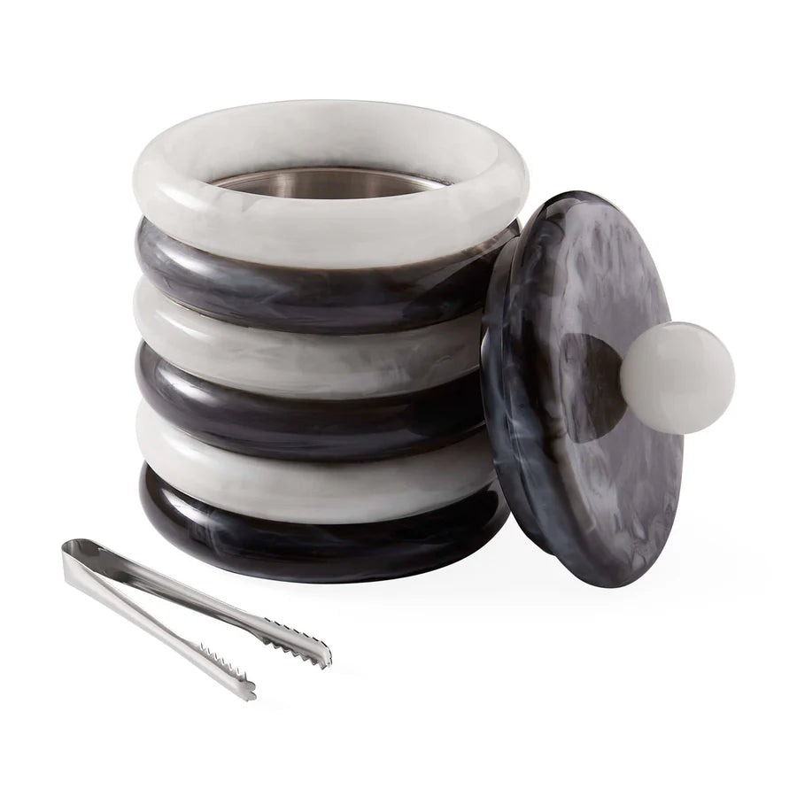 Mustique Ice Bucket (Black/White)