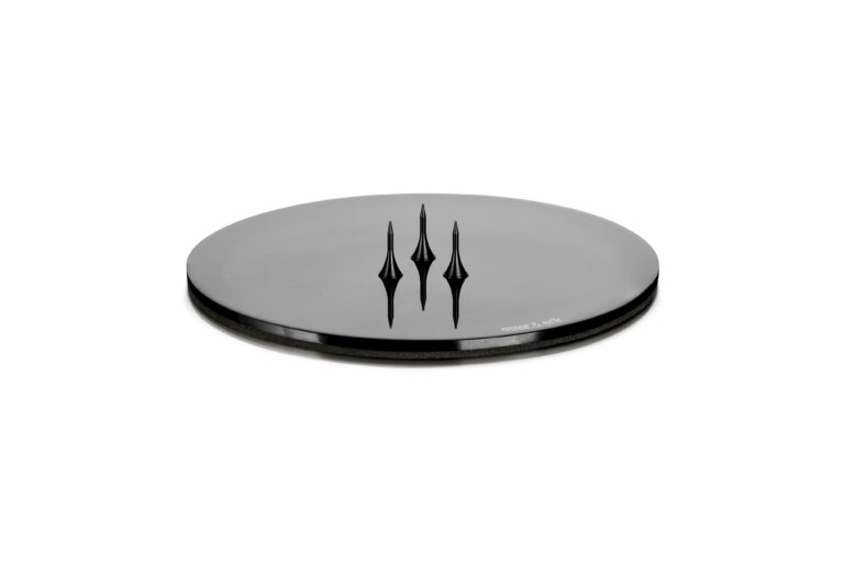 Kaarshouder Plaat 9cm (Black Shiny)