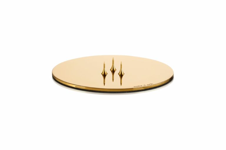 Kaarshouder Plaat 9cm (Gold Shiny)