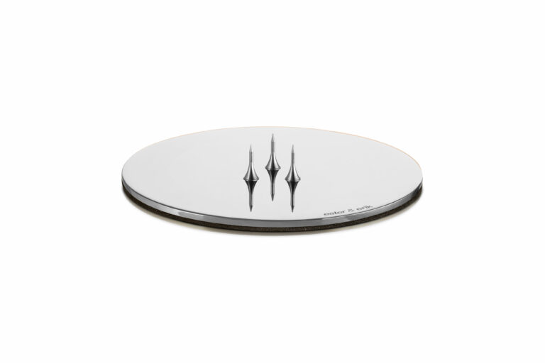 Kaarshouder Plaat 9cm (Silver Shiny)