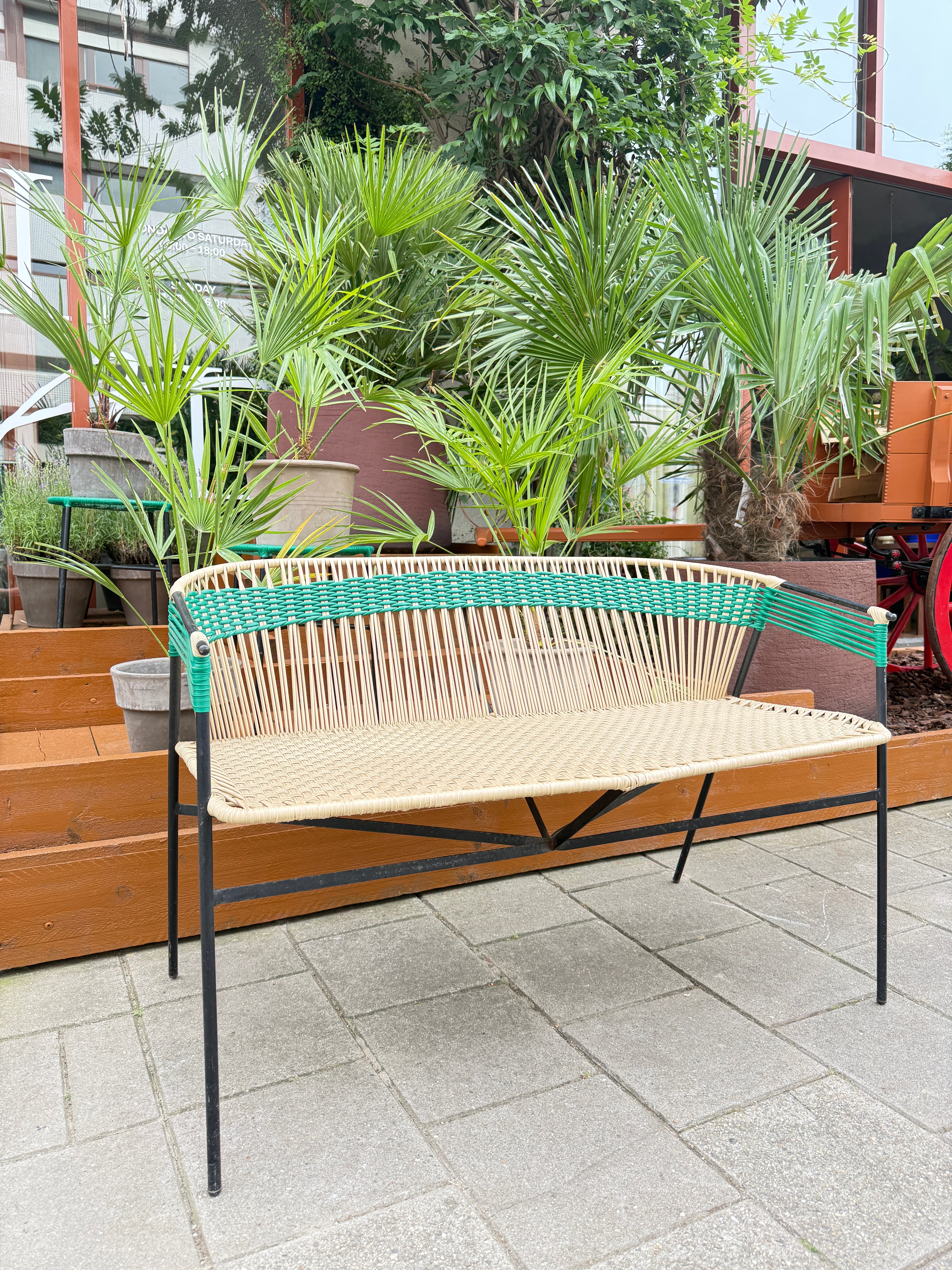 Maye Bench (Creme/Green)