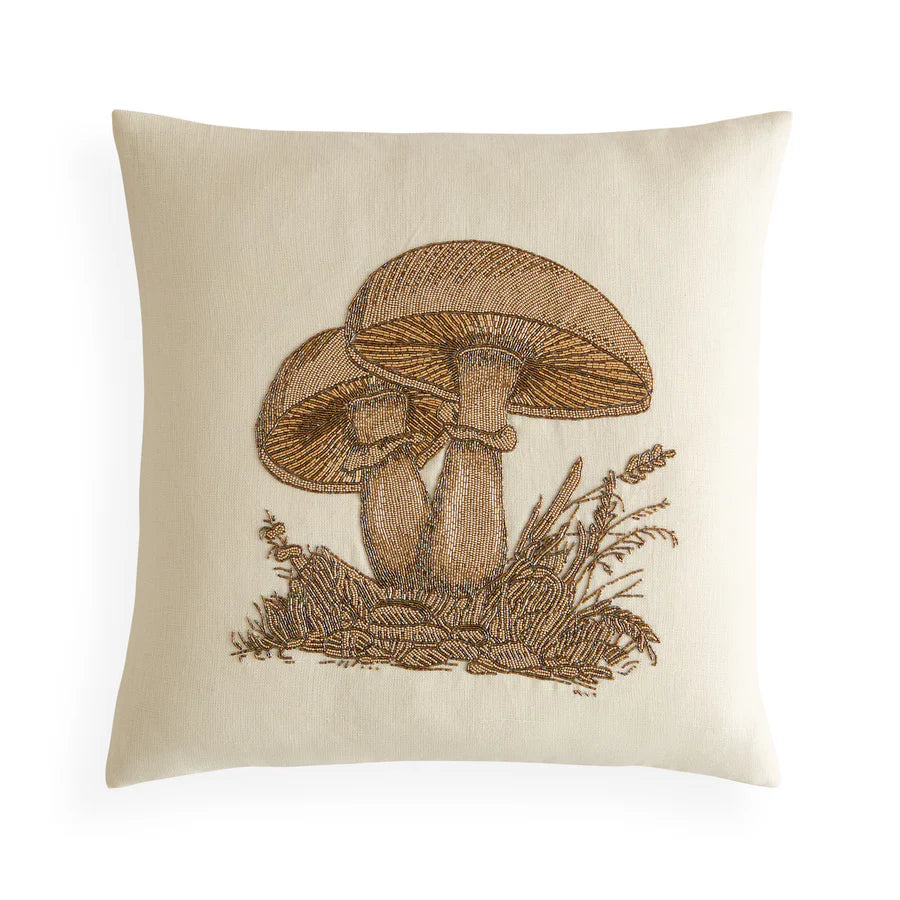 Botanist Beaded Pillow L (Mushroom)