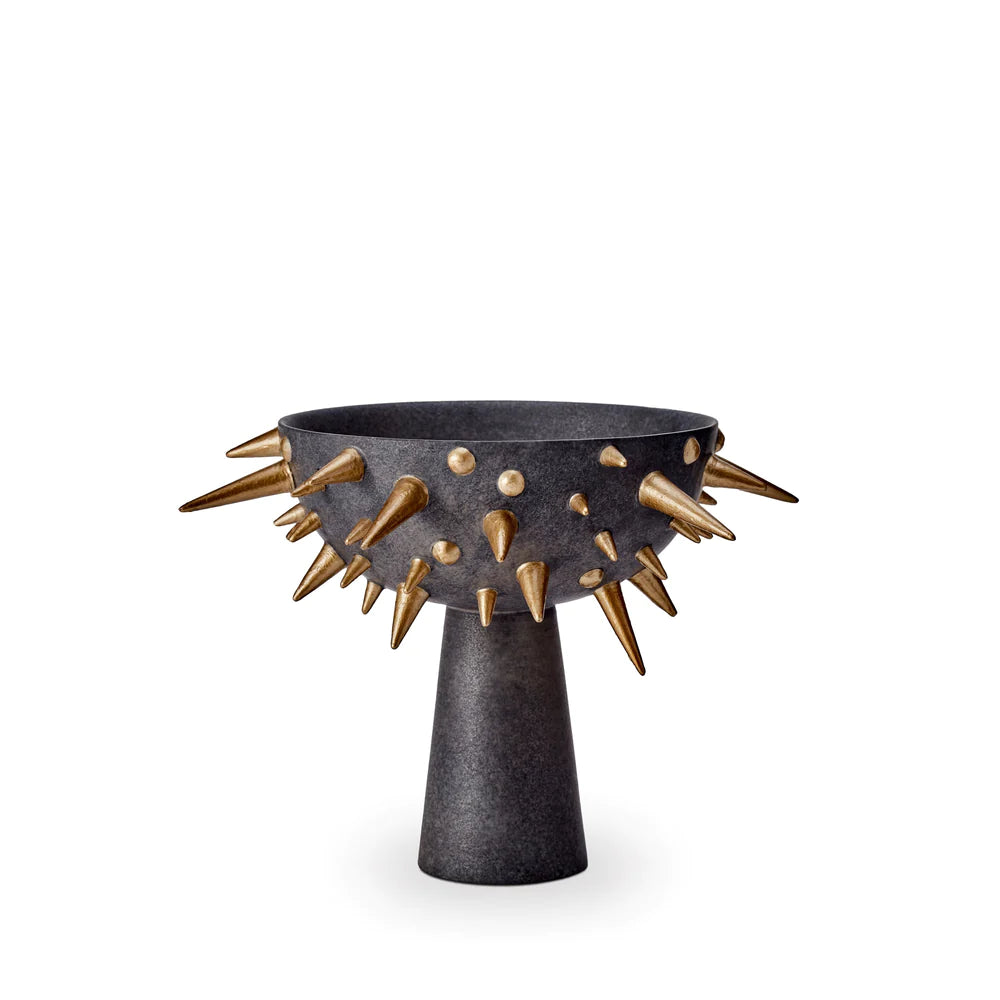 Celestial Bowl On Stand Small (Black/Gold)