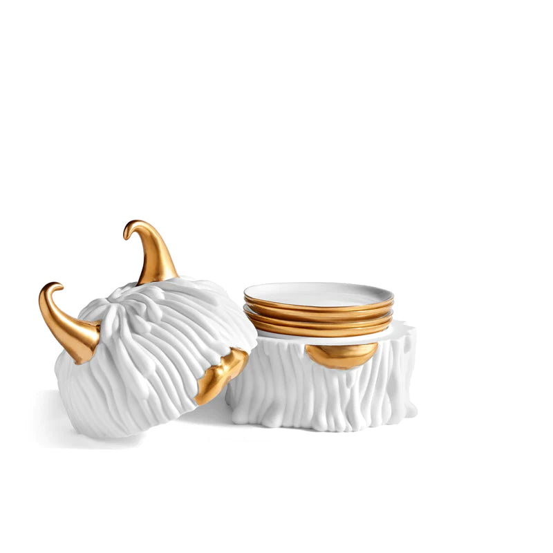 Haas Lynda box borden wit goud