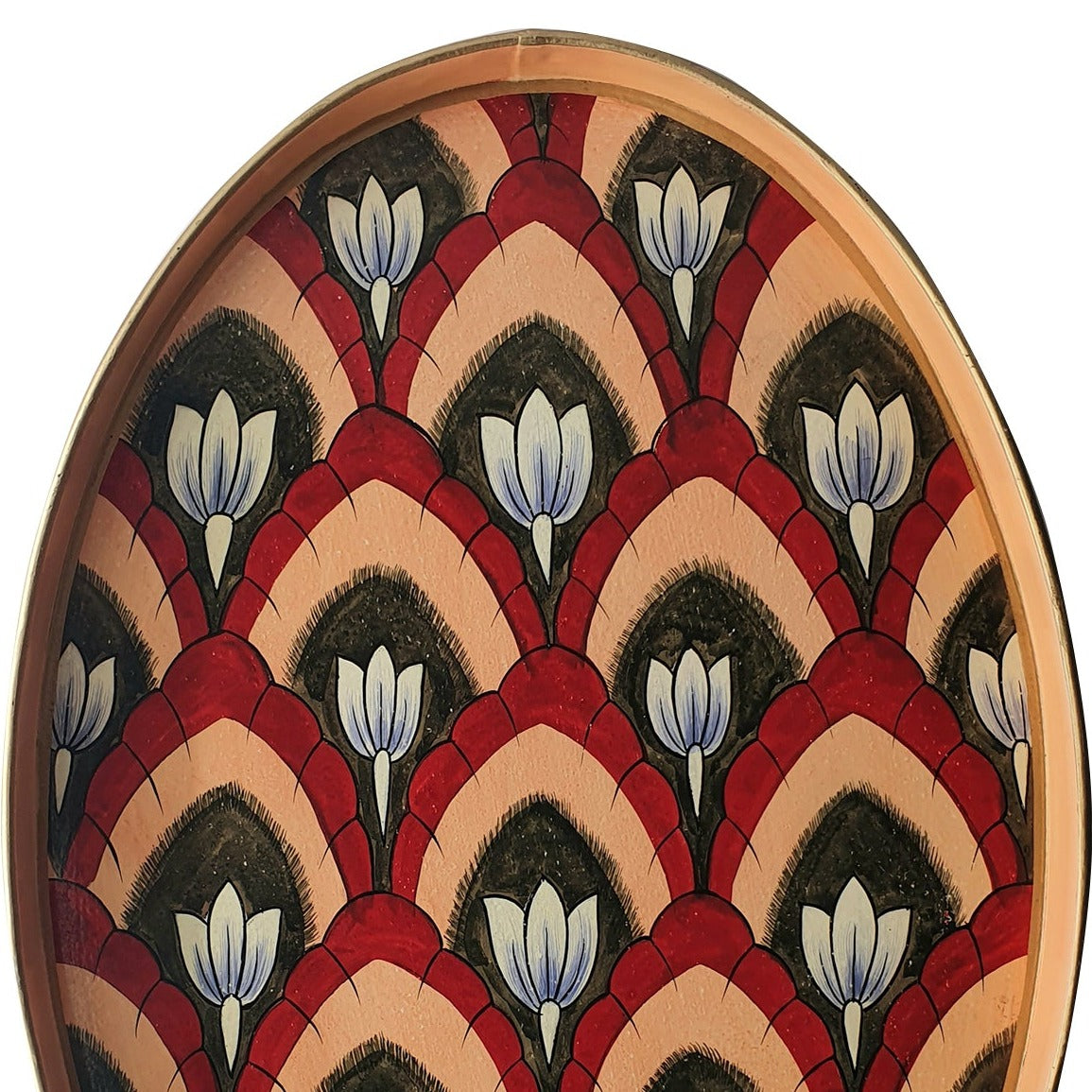 Zalm dienblad met rode mandala