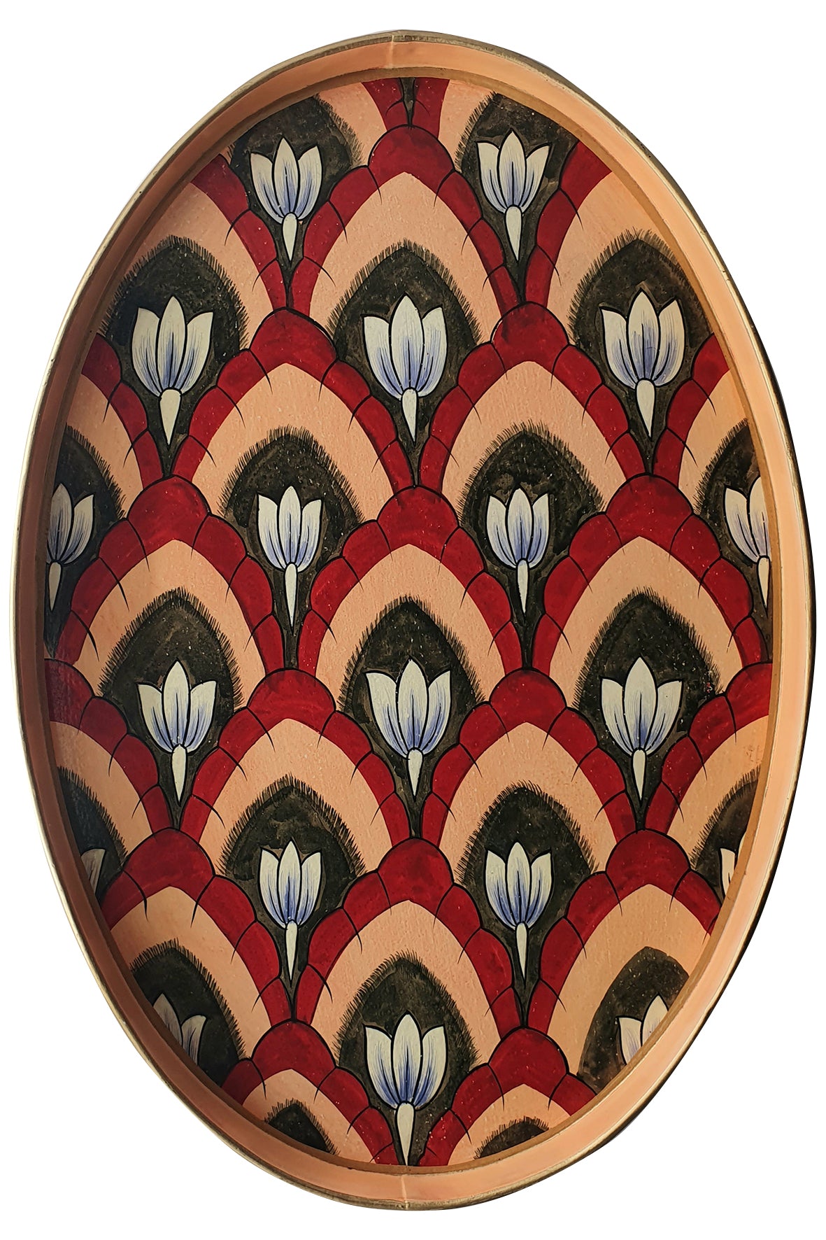 Zalm dienblad met rode mandala
