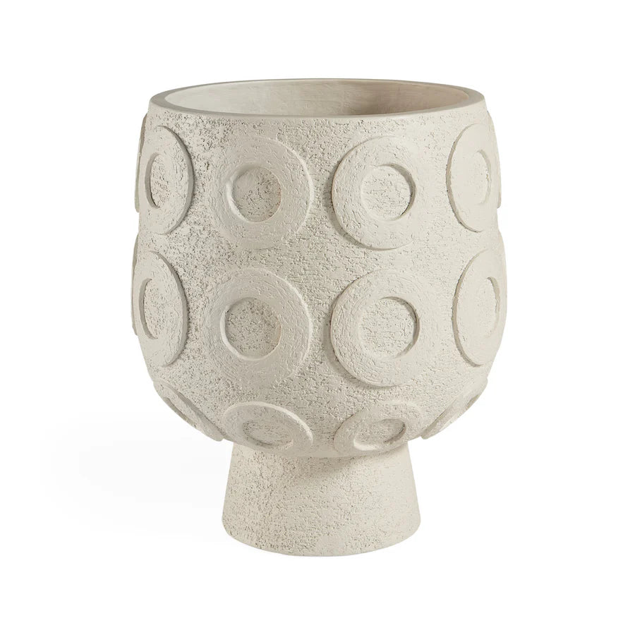 Osaka Discs Concrete Planter (Grey)