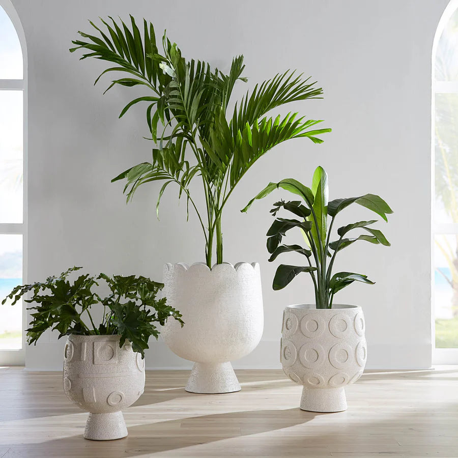 Osaka Discs Concrete Planter (Grey)