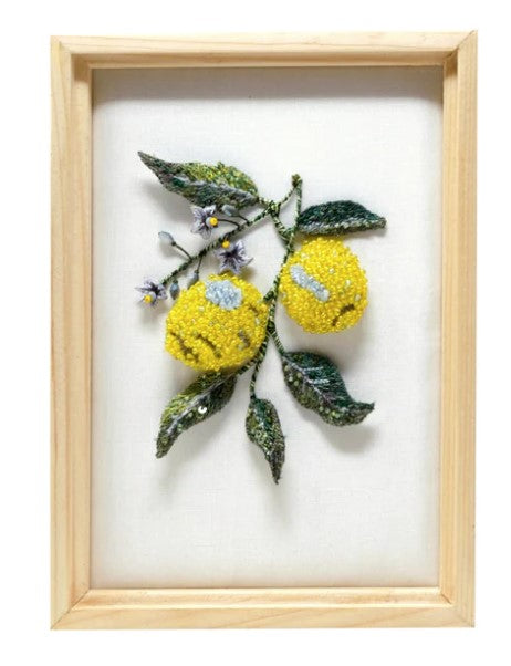 Lisbon Lemon Beaded Art