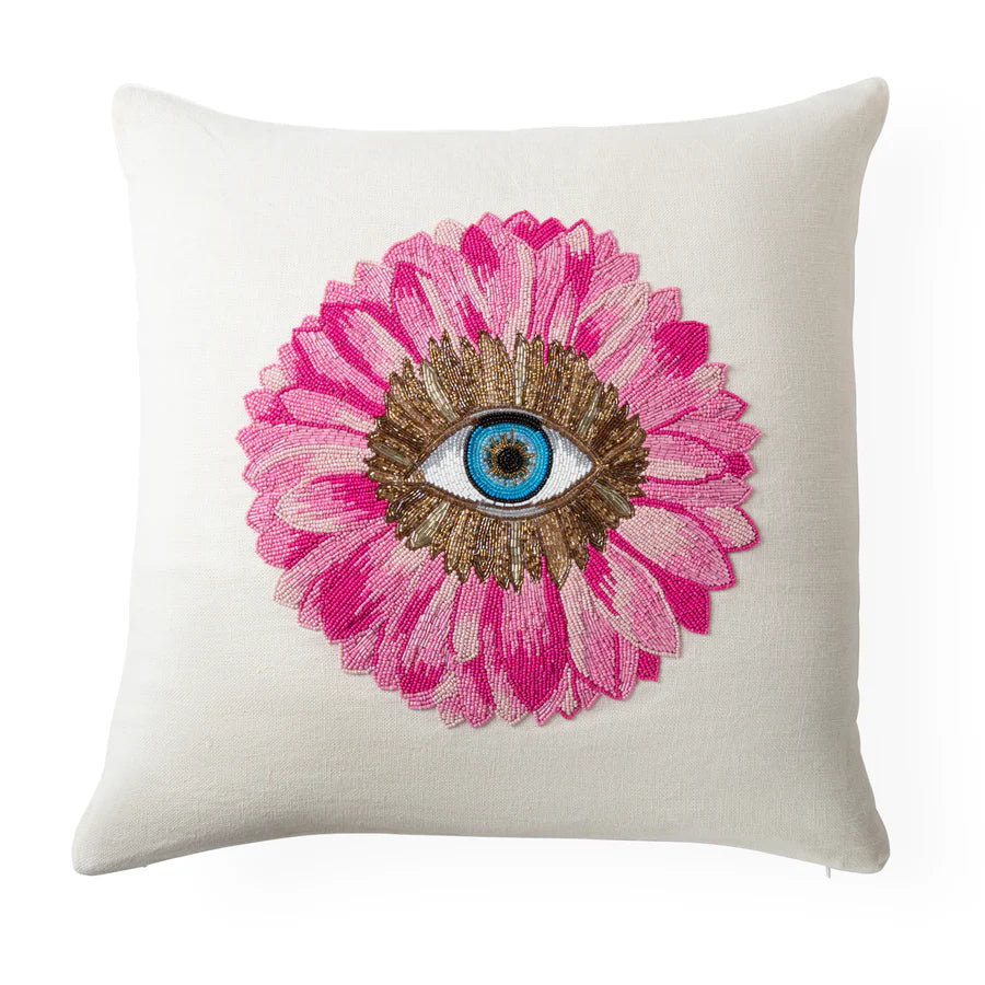 Petals Beaded Pillow (Multi)