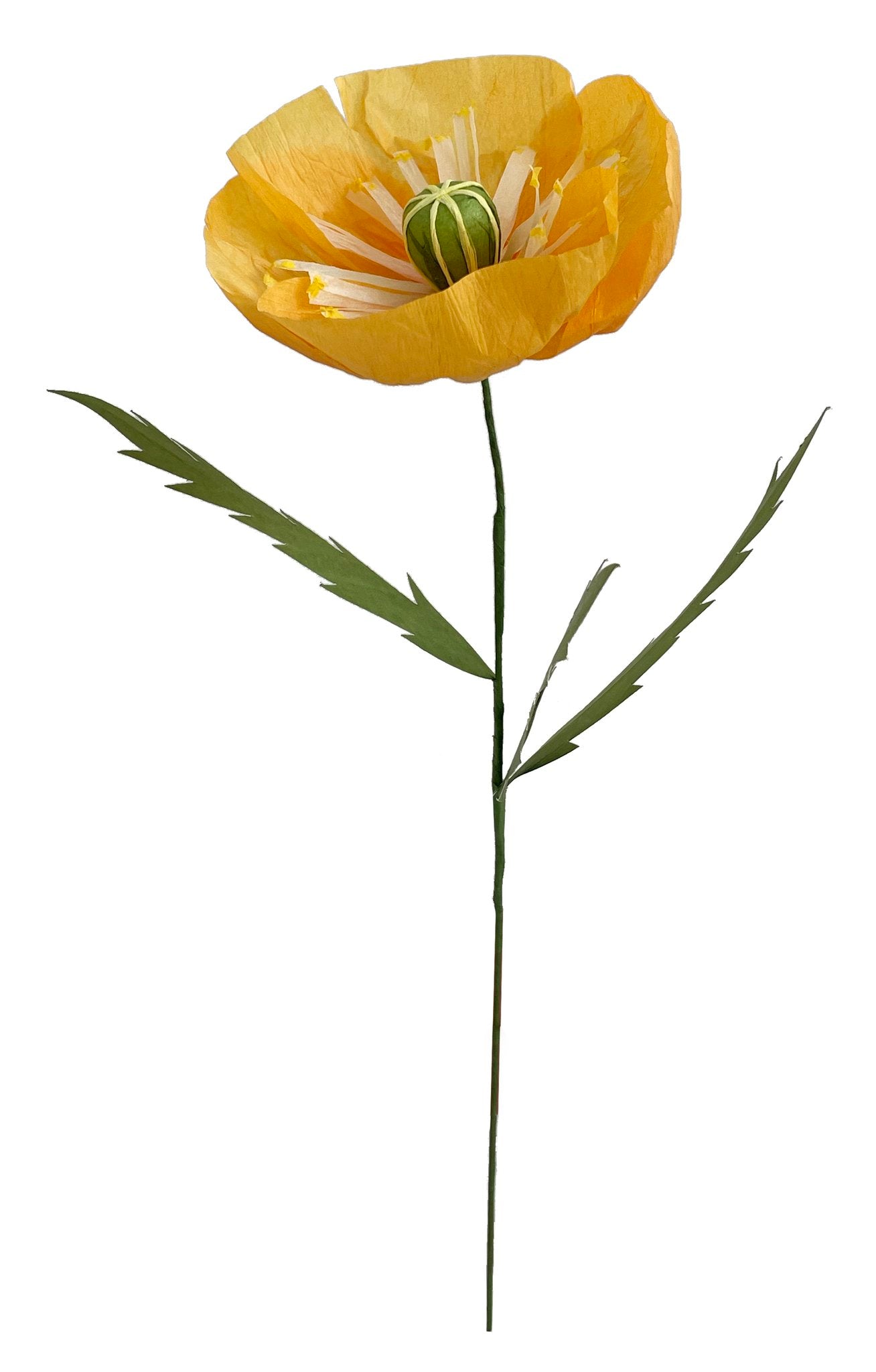 Papieren Bloem Poppy (Yellow)