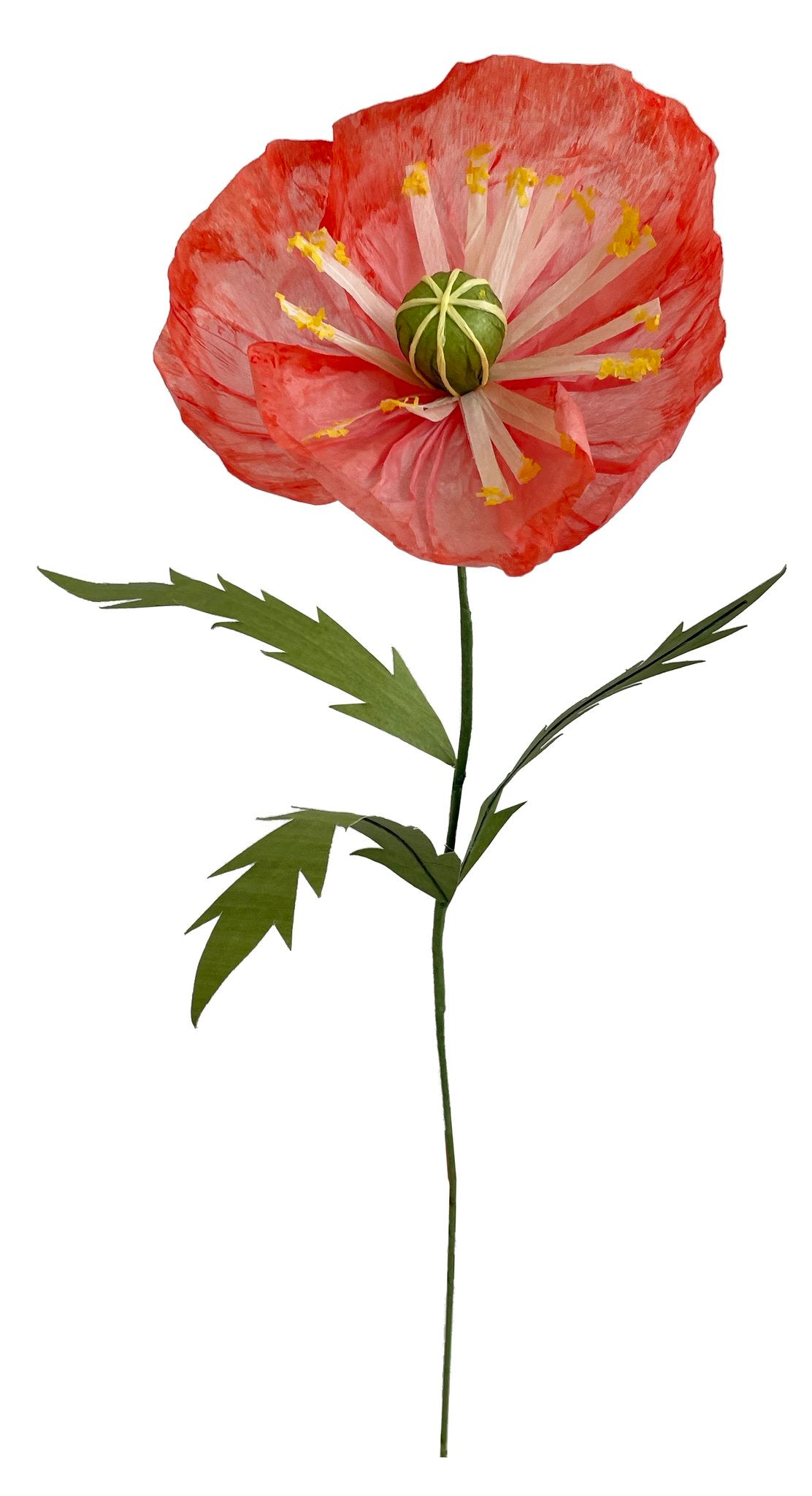 Papieren Bloem Poppy (Peach)