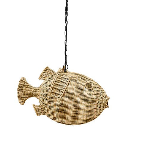 Wicker Blow Fish Small