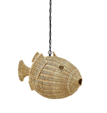 Wicker Blow Fish Small