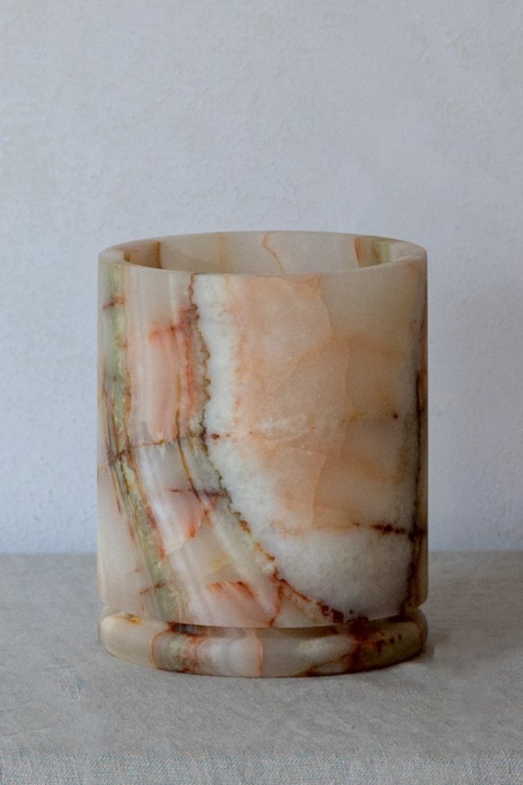 T-light Holder (Green/White Brown)