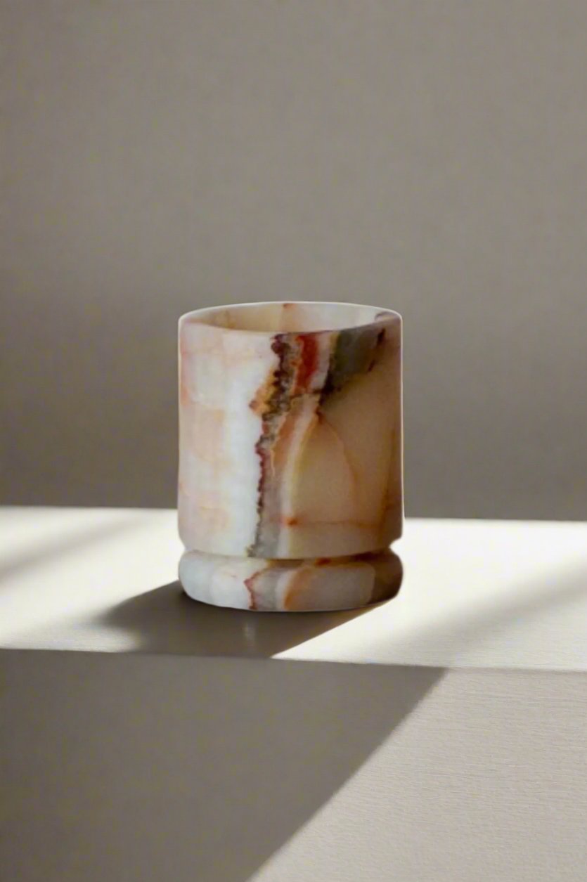 T-light Holder (Green/White Brown)