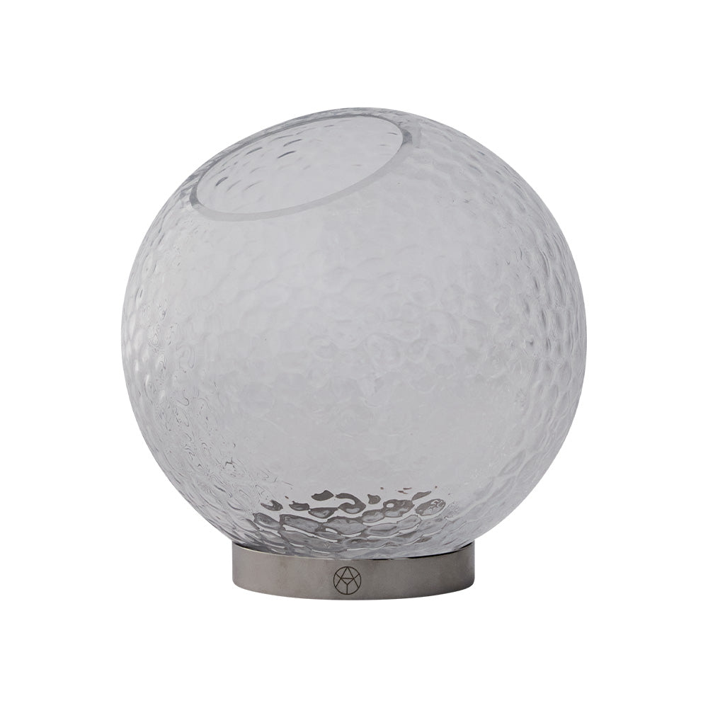 Globe Bubbles Vase With Stand 17cm (Clear)