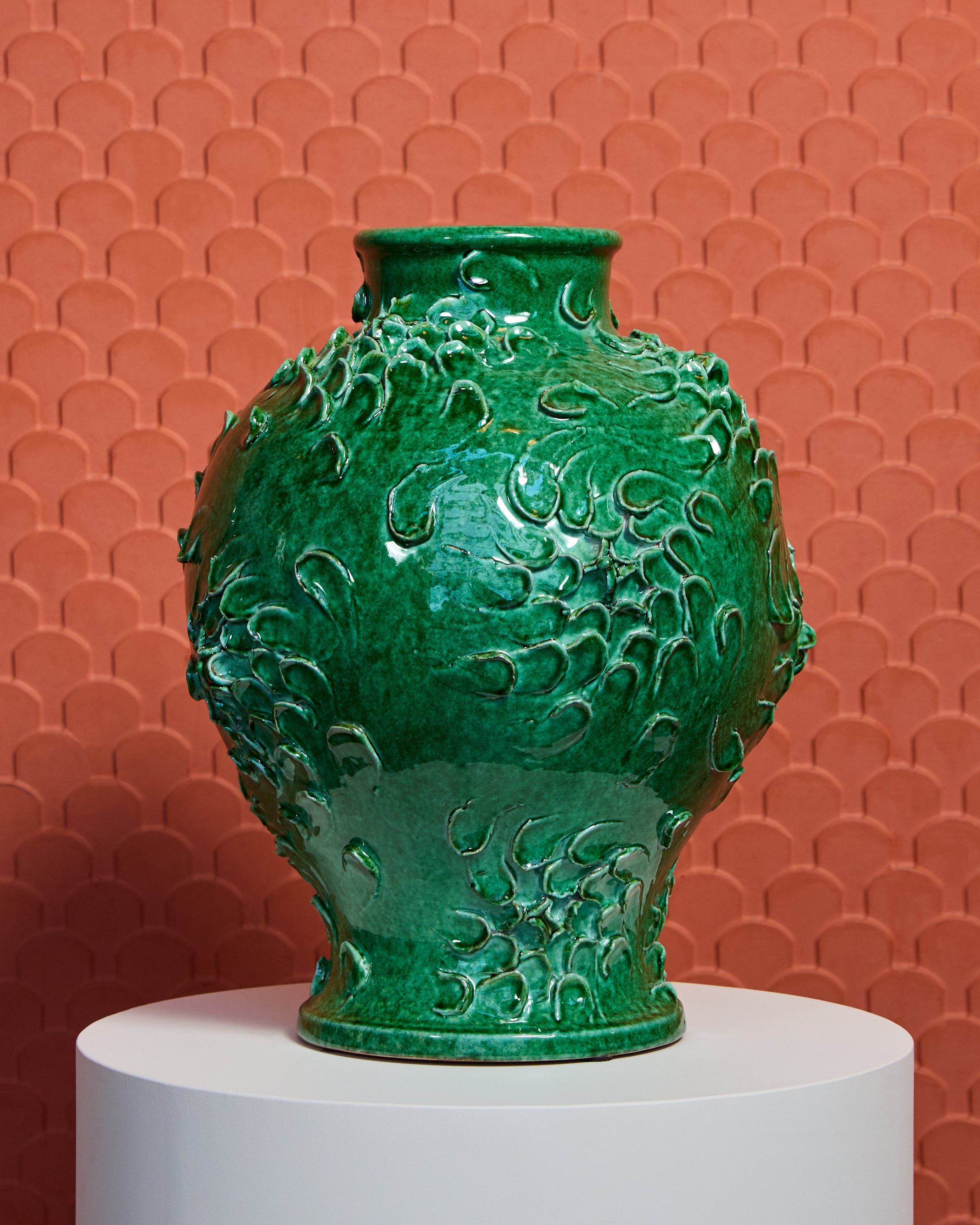 Chrysantemum Vase (Dark Green)