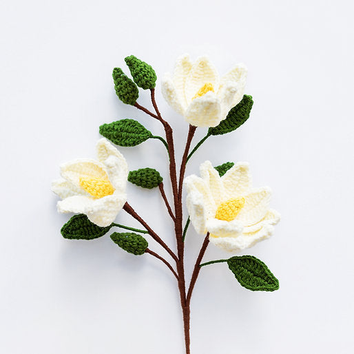 Gehaakte Magnolia Bloem (White)