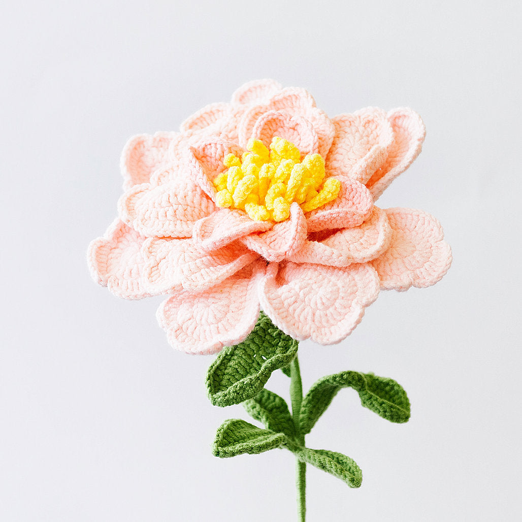 Gehaakte Pioenroos Bloem (Pink)