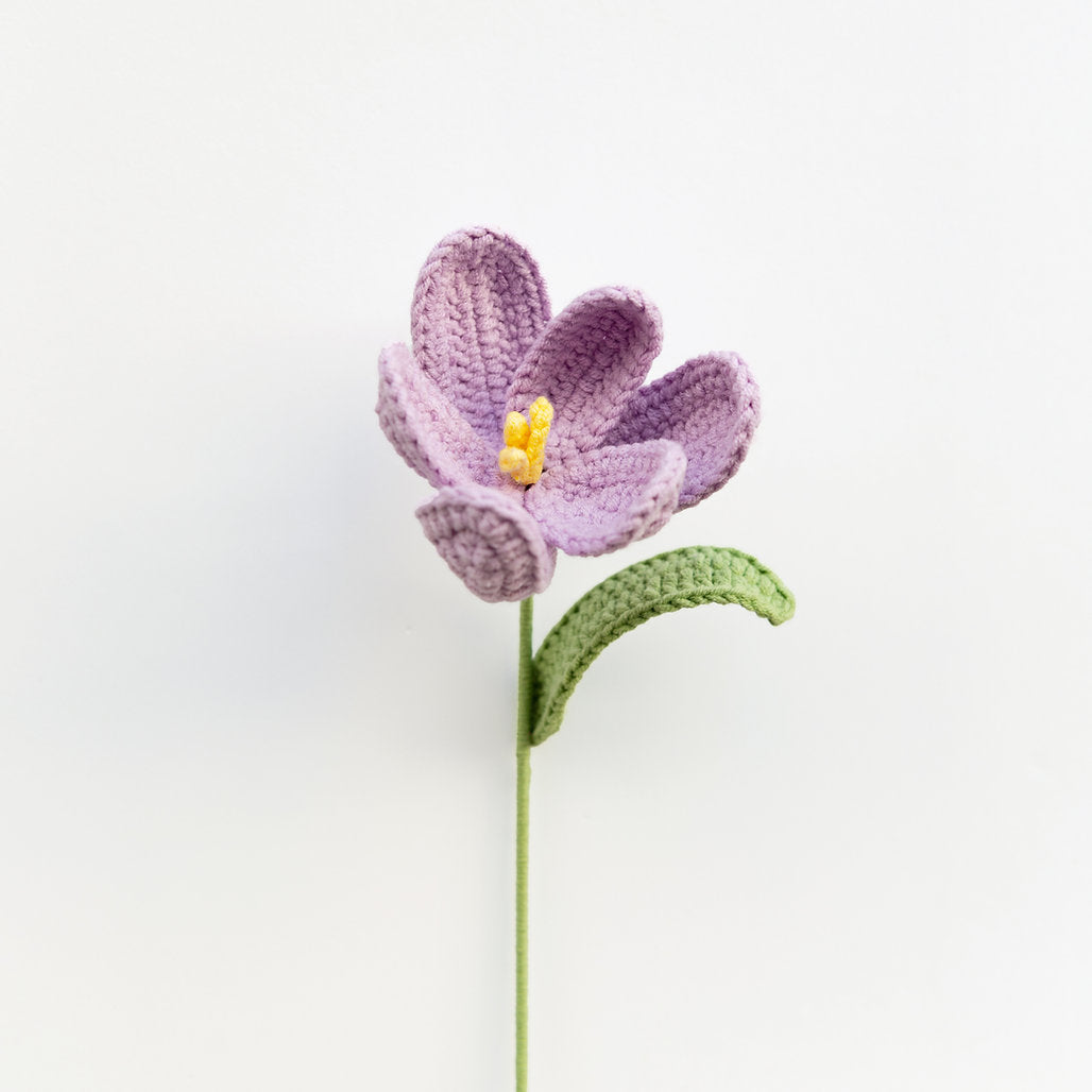 Gehaakte Tulp Bloem (Light Purple)