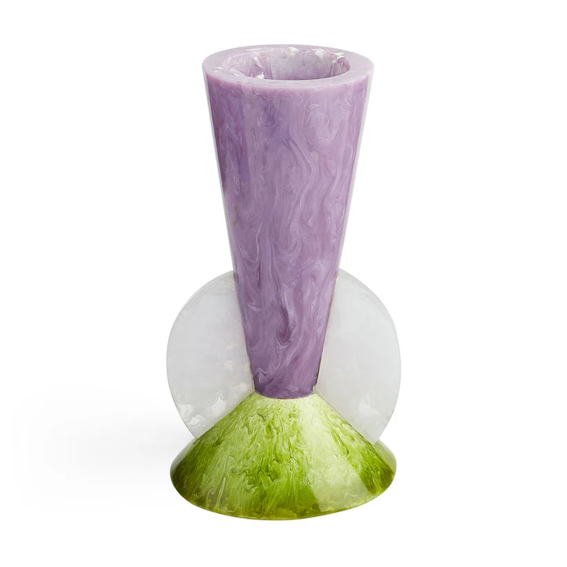 Como Tapered Bud Vase (Purple/Green/White)