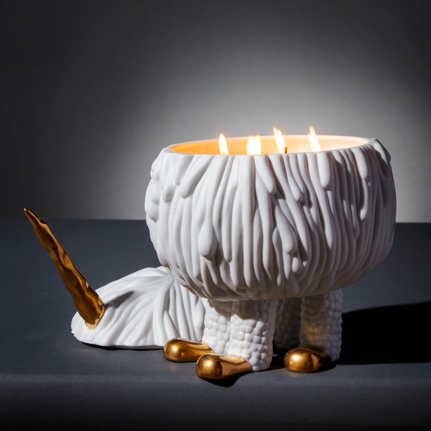 Haas Mojave Unicorn Candle (White/Gold)
