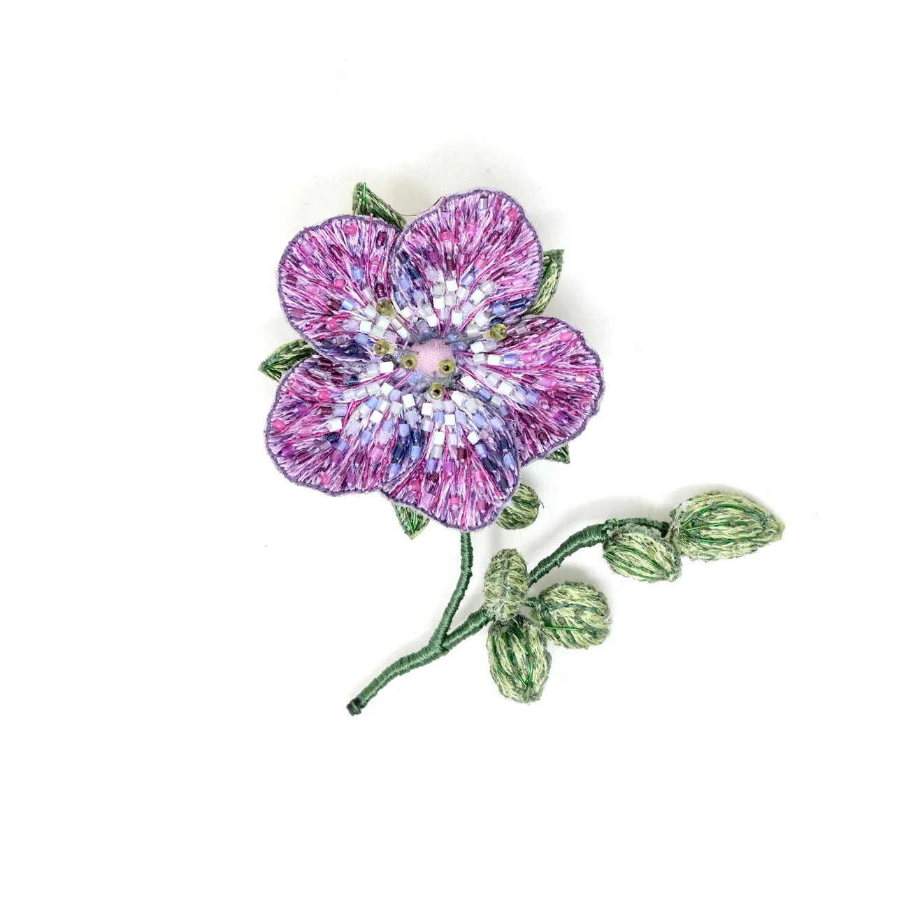 Purple Geranium Pin