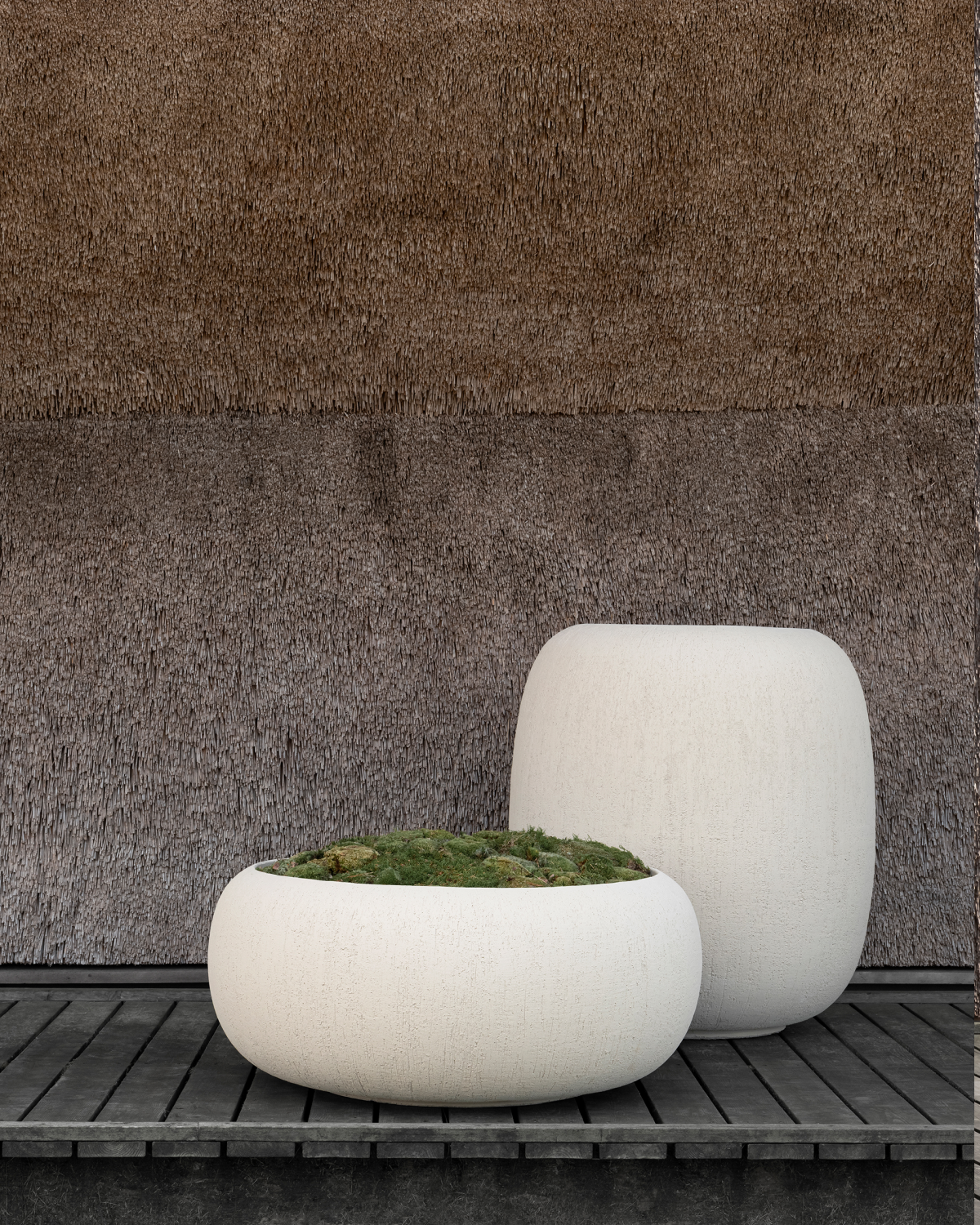 Melides Travertine D100 H43cm (White)