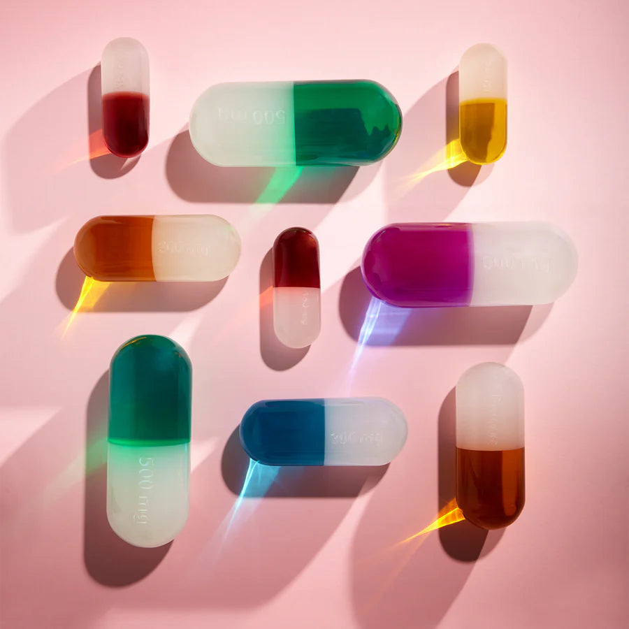 Acrylic Pill 500mg L (Goud Glitter)