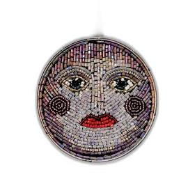 Kersthanger Beaded Moon