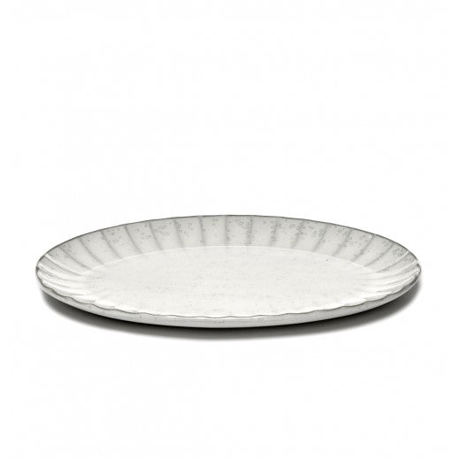 Bord Inku ovaal L, wit, set van 2