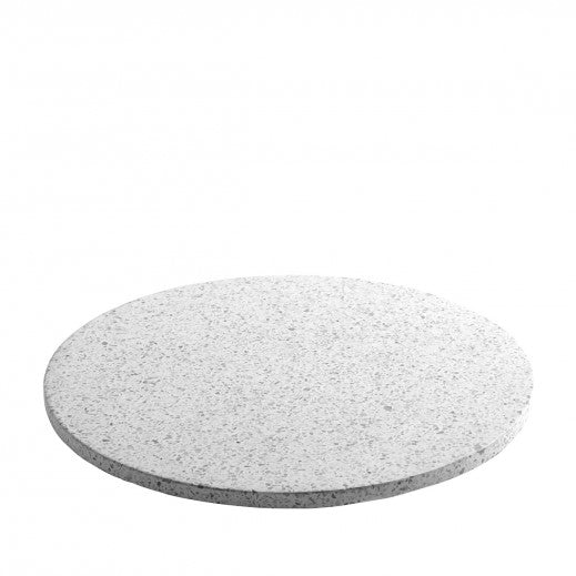 Plateau L, rond, wit terrazzo D40cm