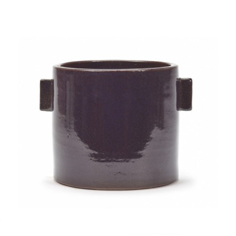 Bloempot met oortjes L (Aubergine)