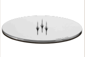 Kaarshouder Plaat 12cm (Silver Shiny)