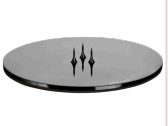 Kaarshouder Plaat 12cm (Black Shiny)