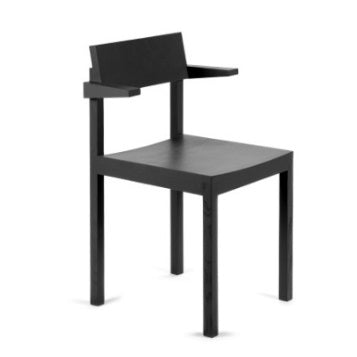 Stoel Sun Silent met armleuning zwart