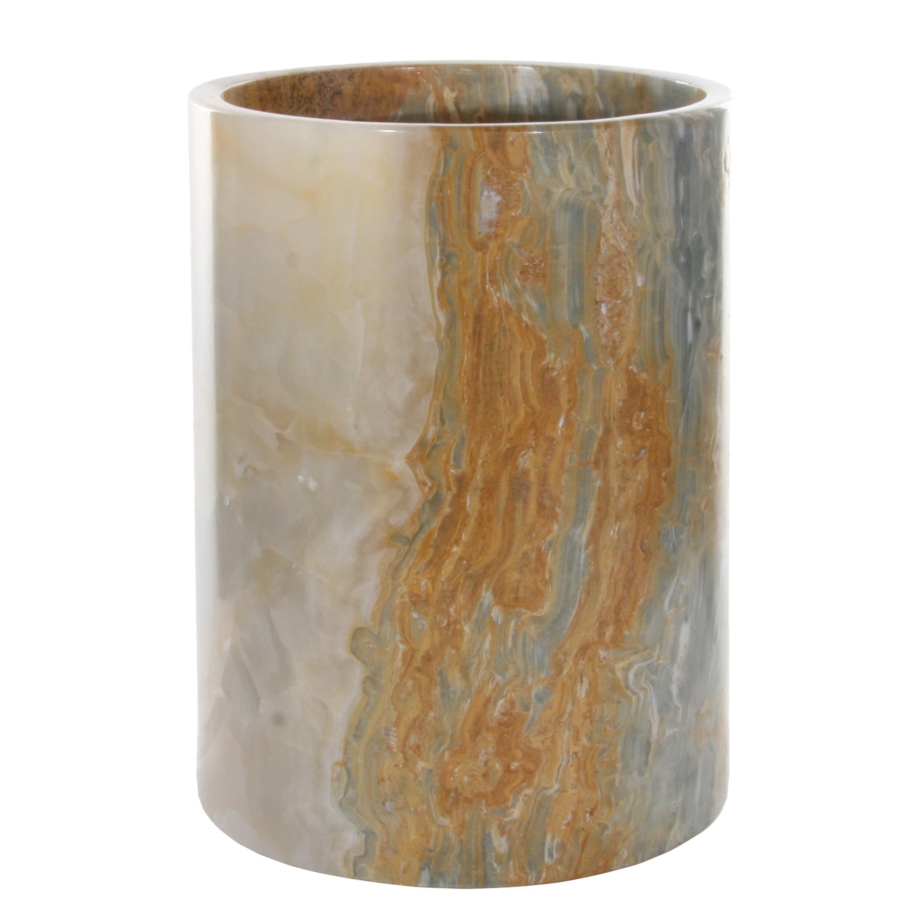 Onyx kaarshouder, lichtgroen, h20*d15cm