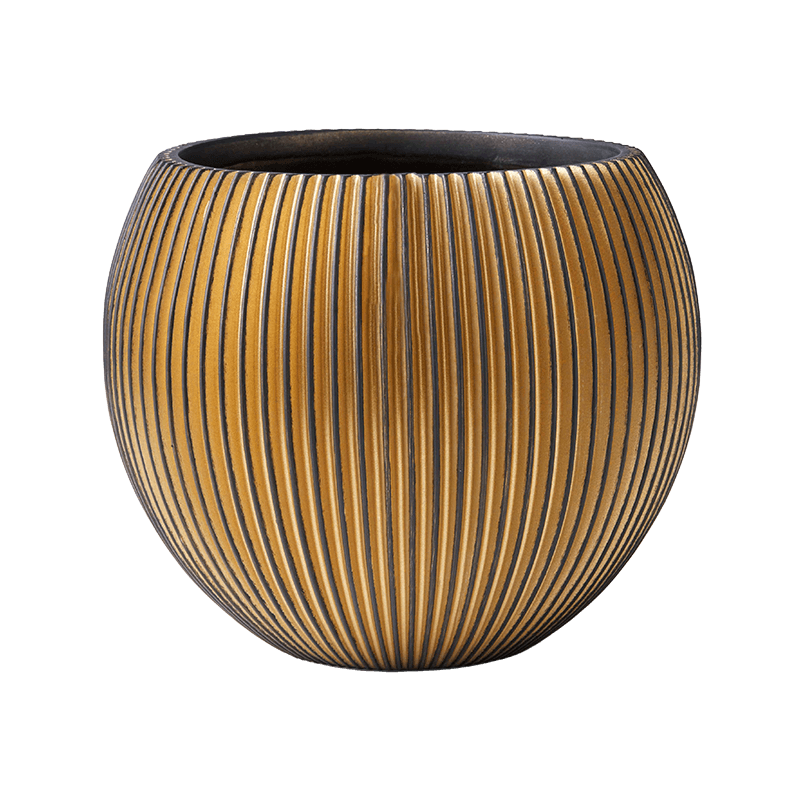 Vaas Capi Bol Zwart Goud 29*26cm