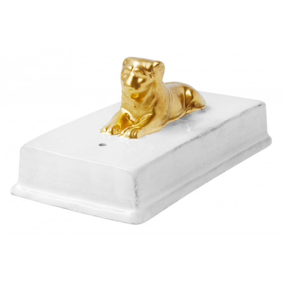 Wierookhouder gouden leeuw