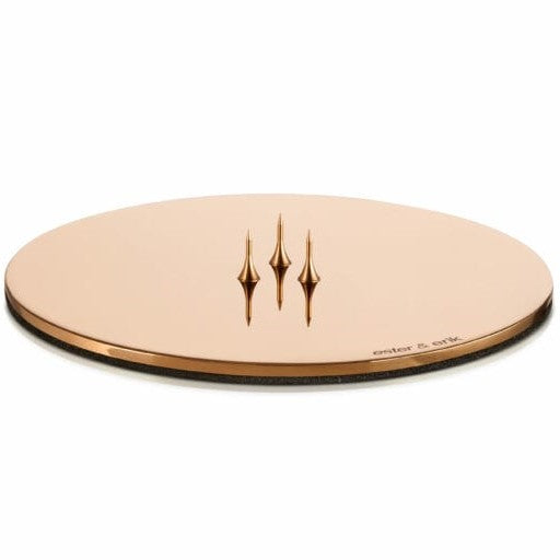 Kaarshouder Plaat 12cm (Rose Gold Shiny)