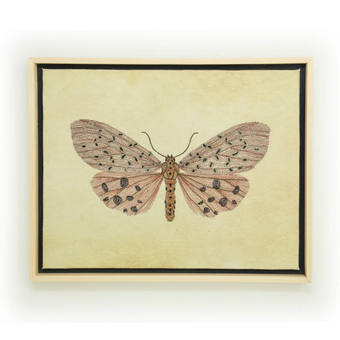 Tiger Moth Thread Art