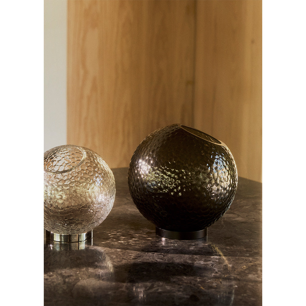 Globe Bubbles Vase With Stand 10cm (Clear)