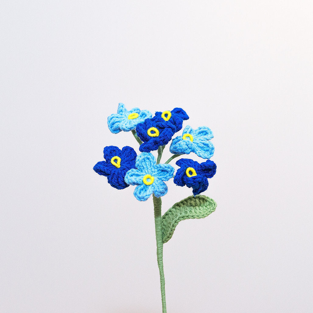 Gehaakte Vergeet-mij-nietje Bloem (Blue)