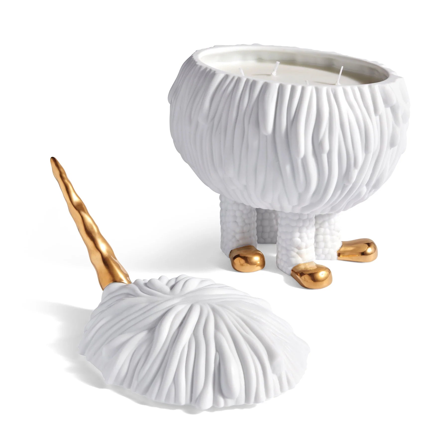 Haas Mojave Unicorn Candle (White/Gold)