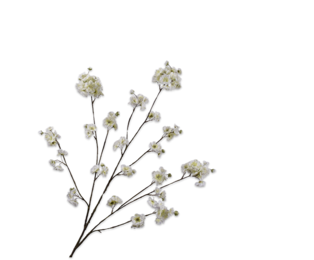 Bloesem 127cm (Wit/Groen)